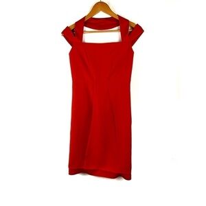 maje halter mini dress with cut out back, size S
